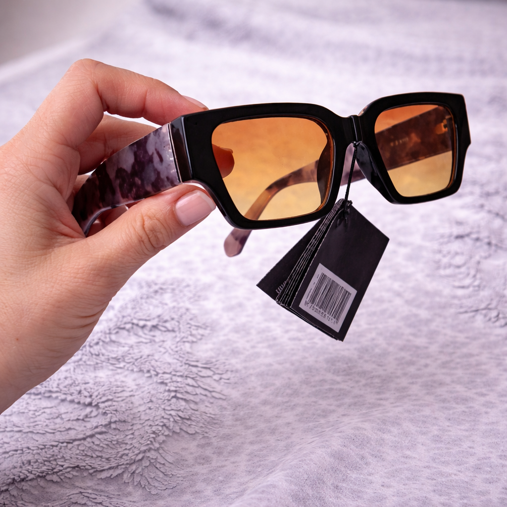 Occhiali da Sole Donna Y2K Neri Lenti Marroni Streetwear Trend 2026