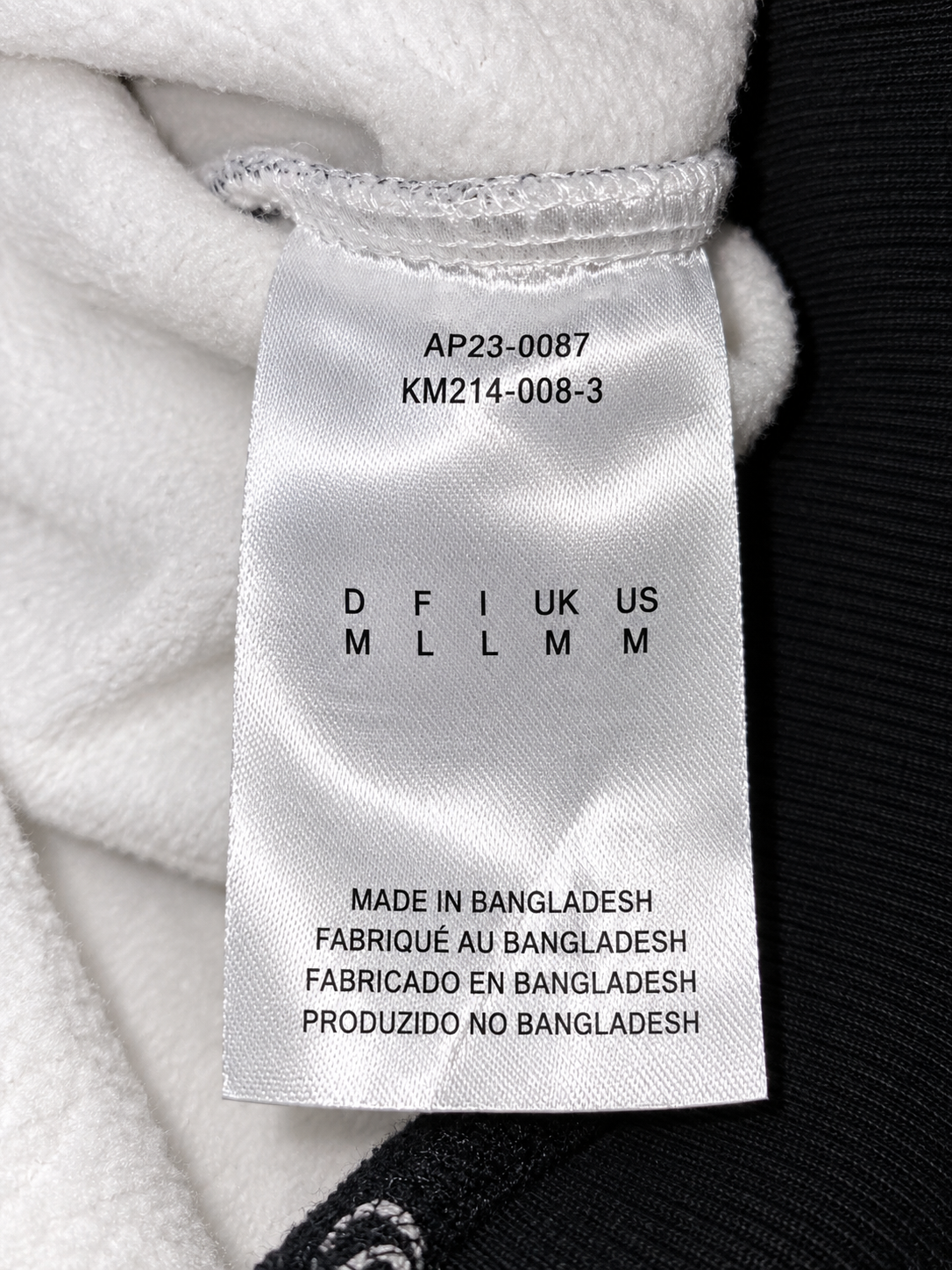 Y2K Bandana Patchwork Hoodie Black Grey White – Size M