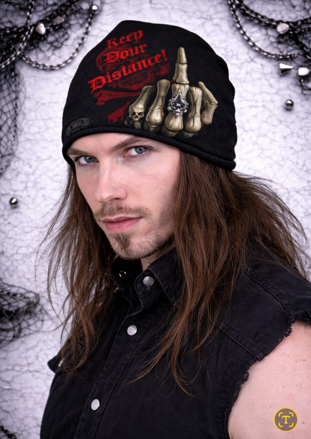 SPIRAL® Gothic Beanie – Berretto Nero Dark Alternative Unisex