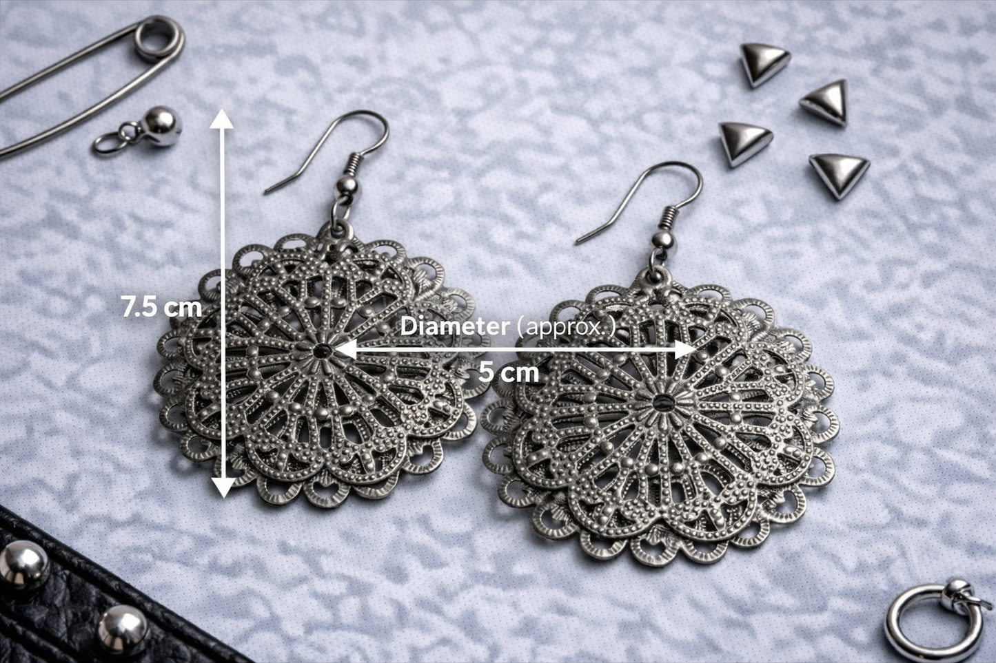 Orecchini Pendenti Boho Mandala – Argento, Leggeri ed Eleganti Stile Vintage