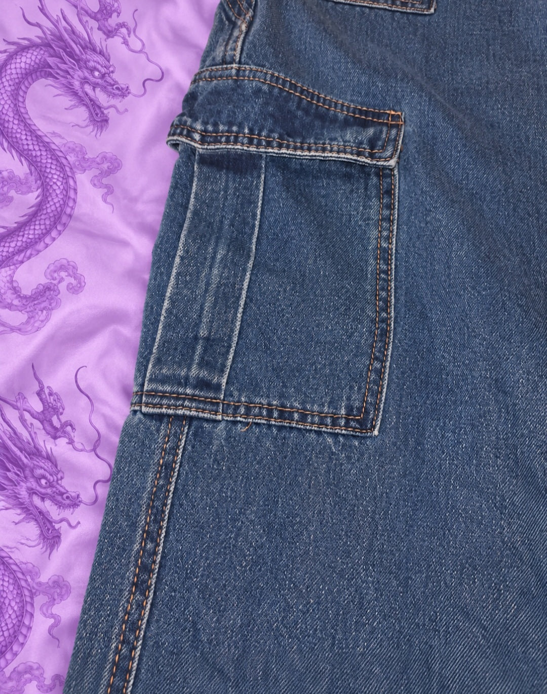 Wax Jean Collection Y2K Baggy Cargo Jeans – Blue Wide Leg Denim Pants Size S