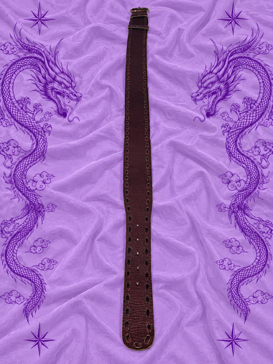 Cintura Larga Marrone Y2K Boho Western con Fibbia Rotonda Effetto Vissuto