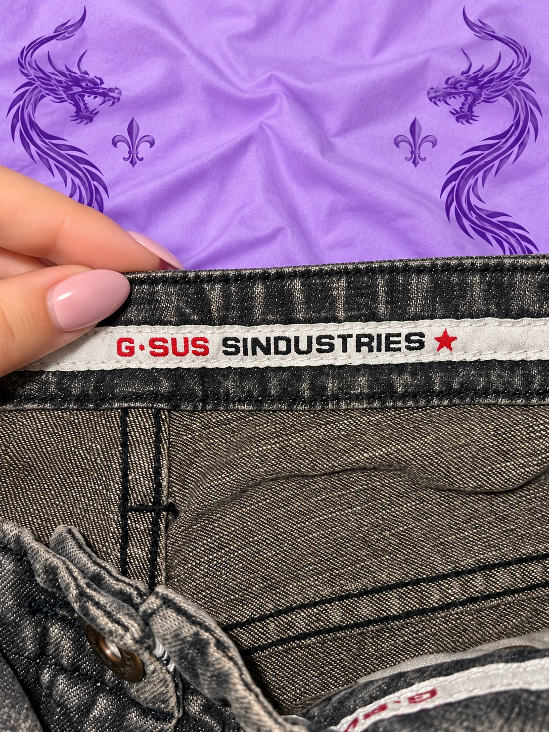 Jeans G-SUS Sindustries Y2K Patchwork a Zampa Wide Leg W27 L32 – Anni 2000