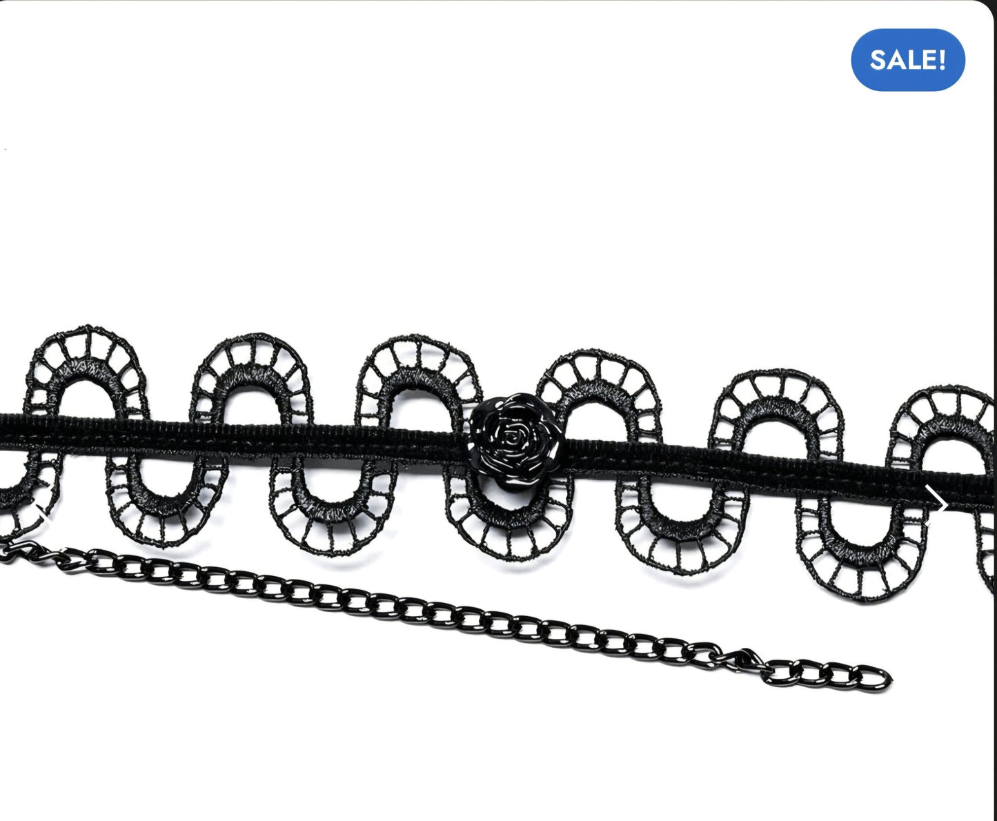 Black Gothic Rose Choker – Punk Lace Necklace - GEDICO STORE