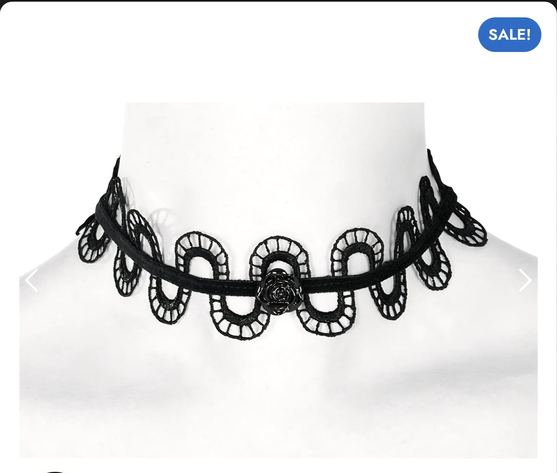 Black Gothic Rose Choker – Punk Lace Necklace - GEDICO STORE