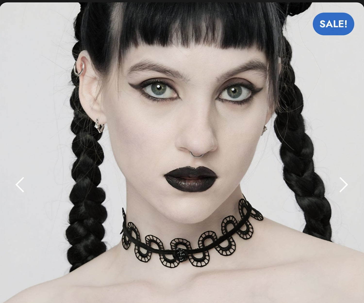 Black Gothic Rose Choker – Punk Lace Necklace - GEDICO STORE