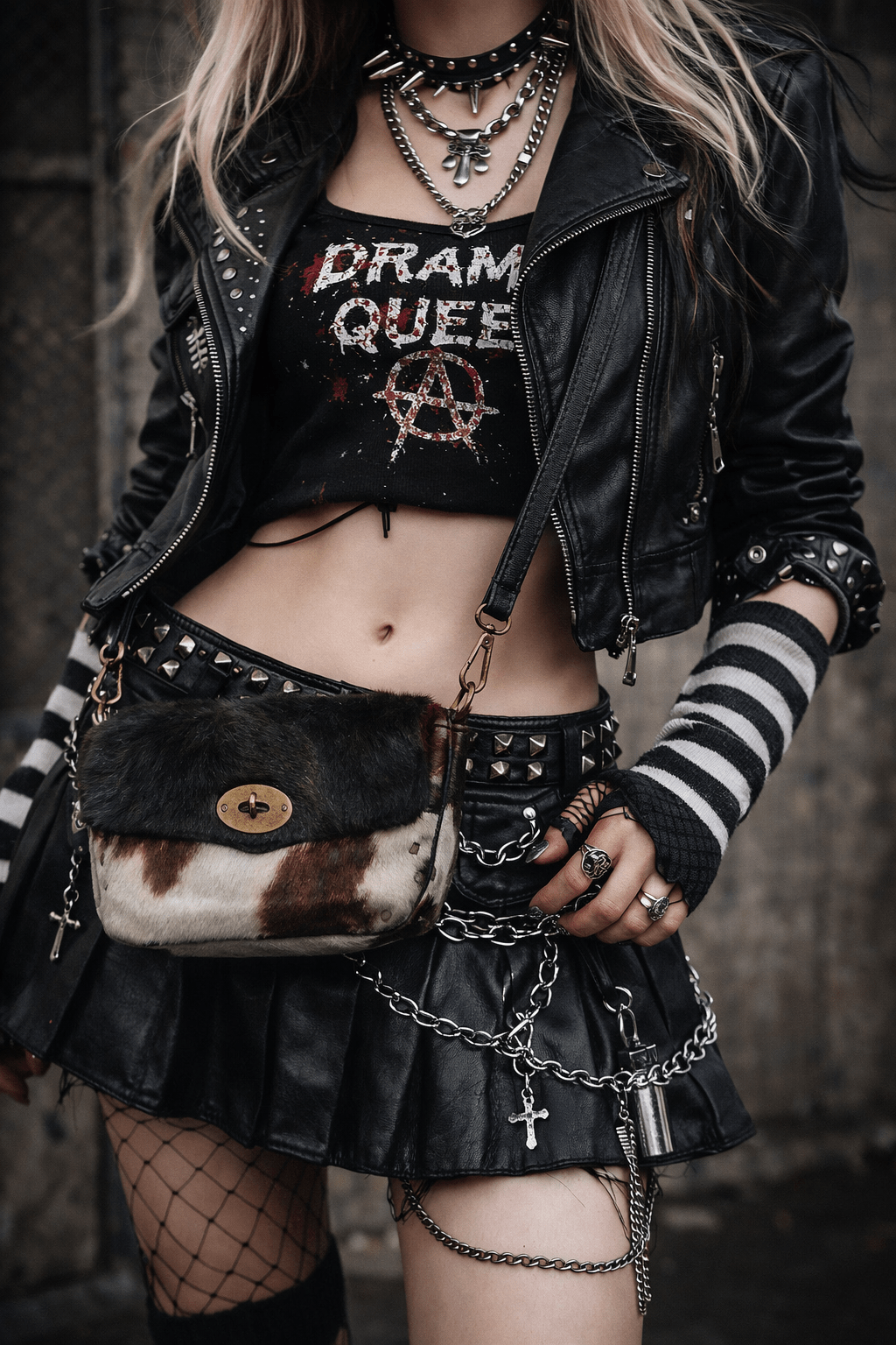 Borsa Donna in Pelle di Vitello Effetto Cavallino Stampa Animalier - GEDICO STORE