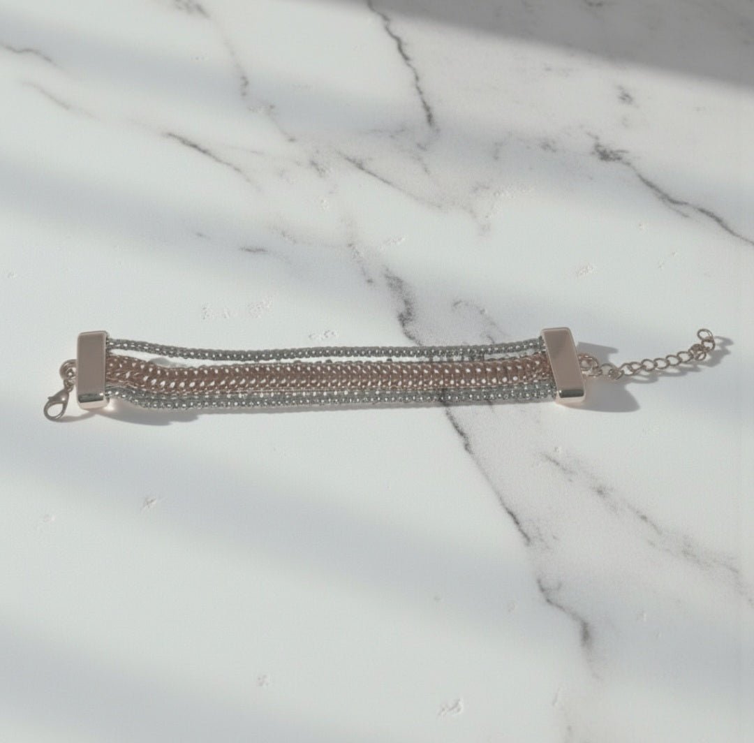 Bracciale Multistrato Bicolore Stile Y2K | Accessorio Moda Donna Audace - GEDICO STORE