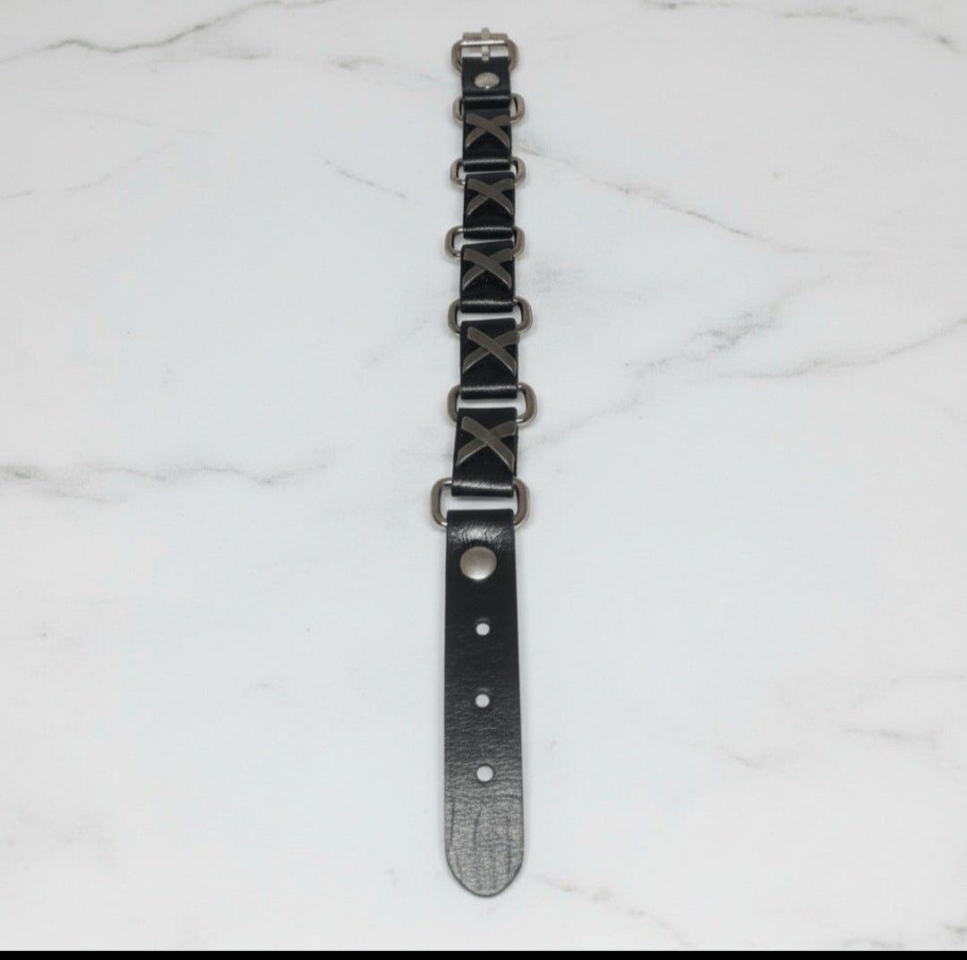 Bracciale Uomo in Simil Pelle con Dettagli Metallici – NUOVO – Regolabile - GEDICO STORE