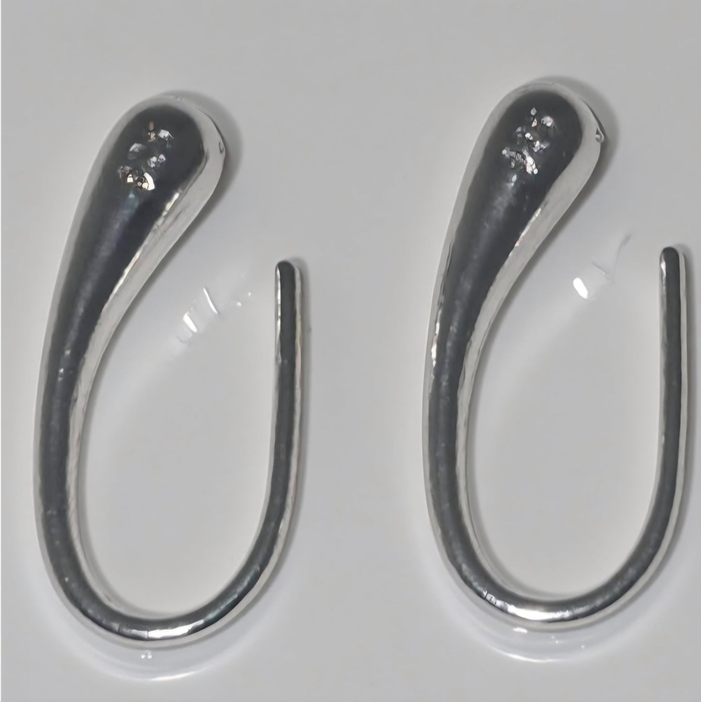 Orecchini a Goccia Argento 925 | Stile Y2K Liquid Metal | Minimalisti Uncino Orecchini donna Argento 925 | Goccia Y2K Liquid Metal Minimal - GEDICO STORE