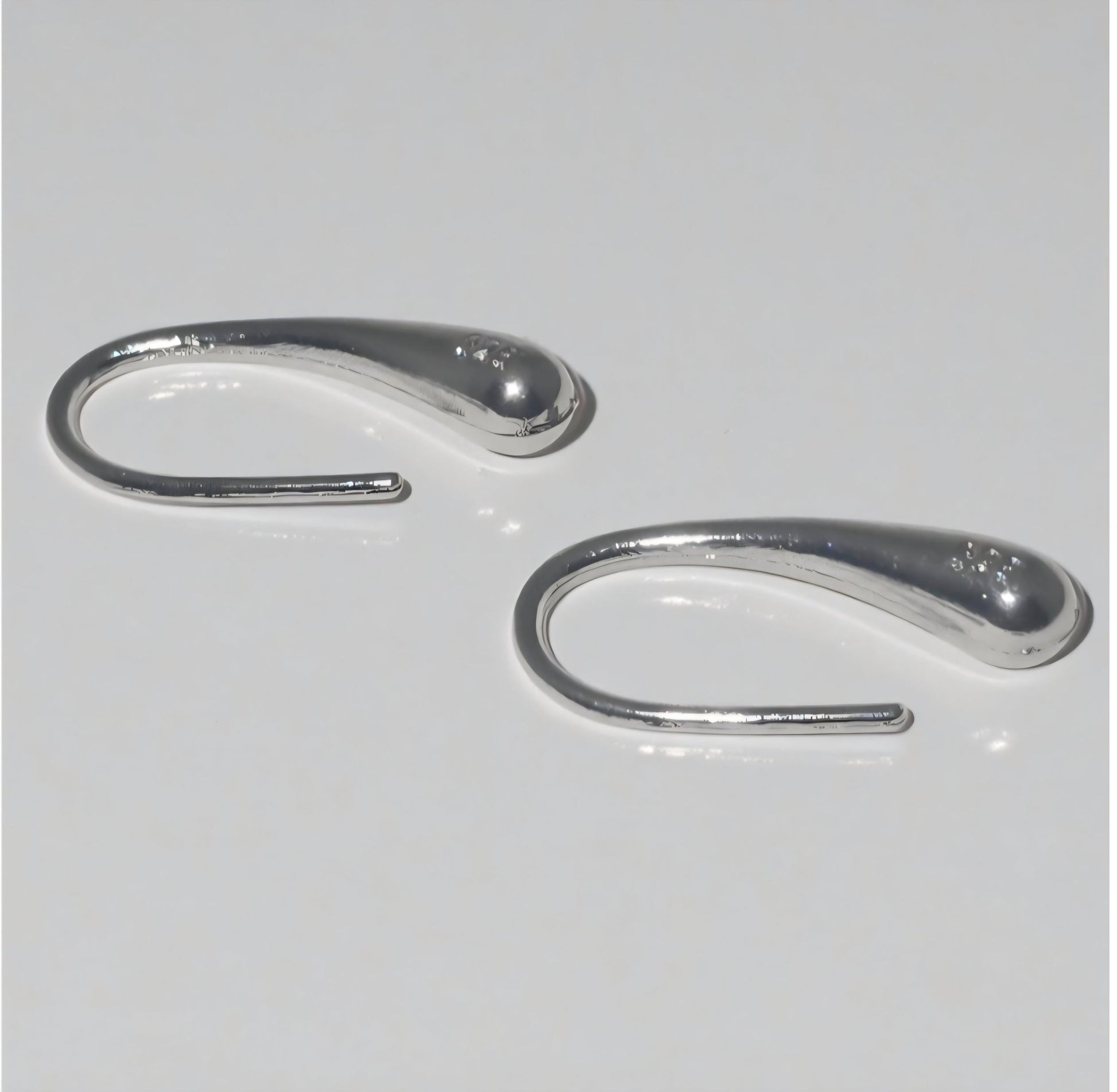 Orecchini a Goccia Argento 925 | Stile Y2K Liquid Metal | Minimalisti Uncino Orecchini donna Argento 925 | Goccia Y2K Liquid Metal Minimal - GEDICO STORE