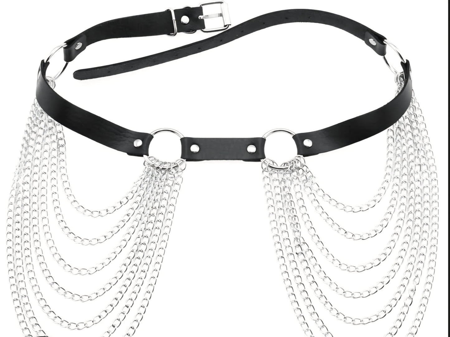 Punk Chain Waist Belt – Adjustable Gothic Body Harness / Cintura Punk con Catene Regolabile - GEDICO STORE