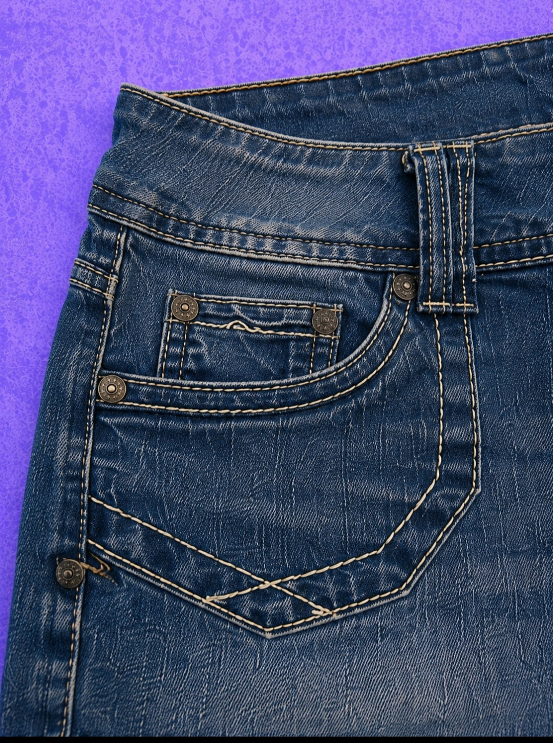 Shorts Jeans Angels Donna Y2K Vita Bassa Denim Blu | Gedico Store