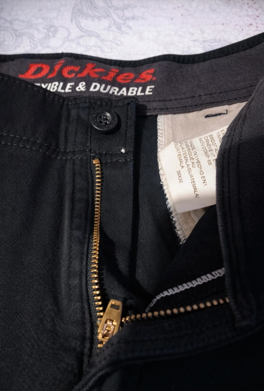 Dickies Pantaloni Cargo Neri Unisex – Workwear Streetwear Punk Grunge Utility Pants