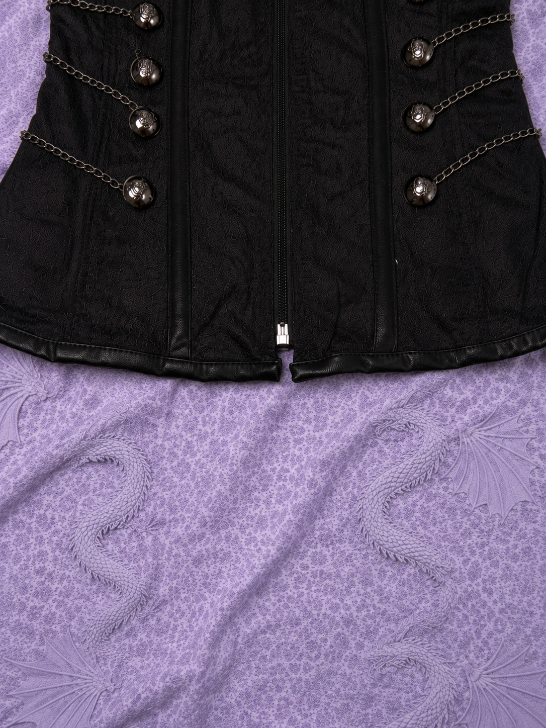 Spirit Top Nero con Catene e Dettagli Metallici | Nuovo con Cartellino XS/S