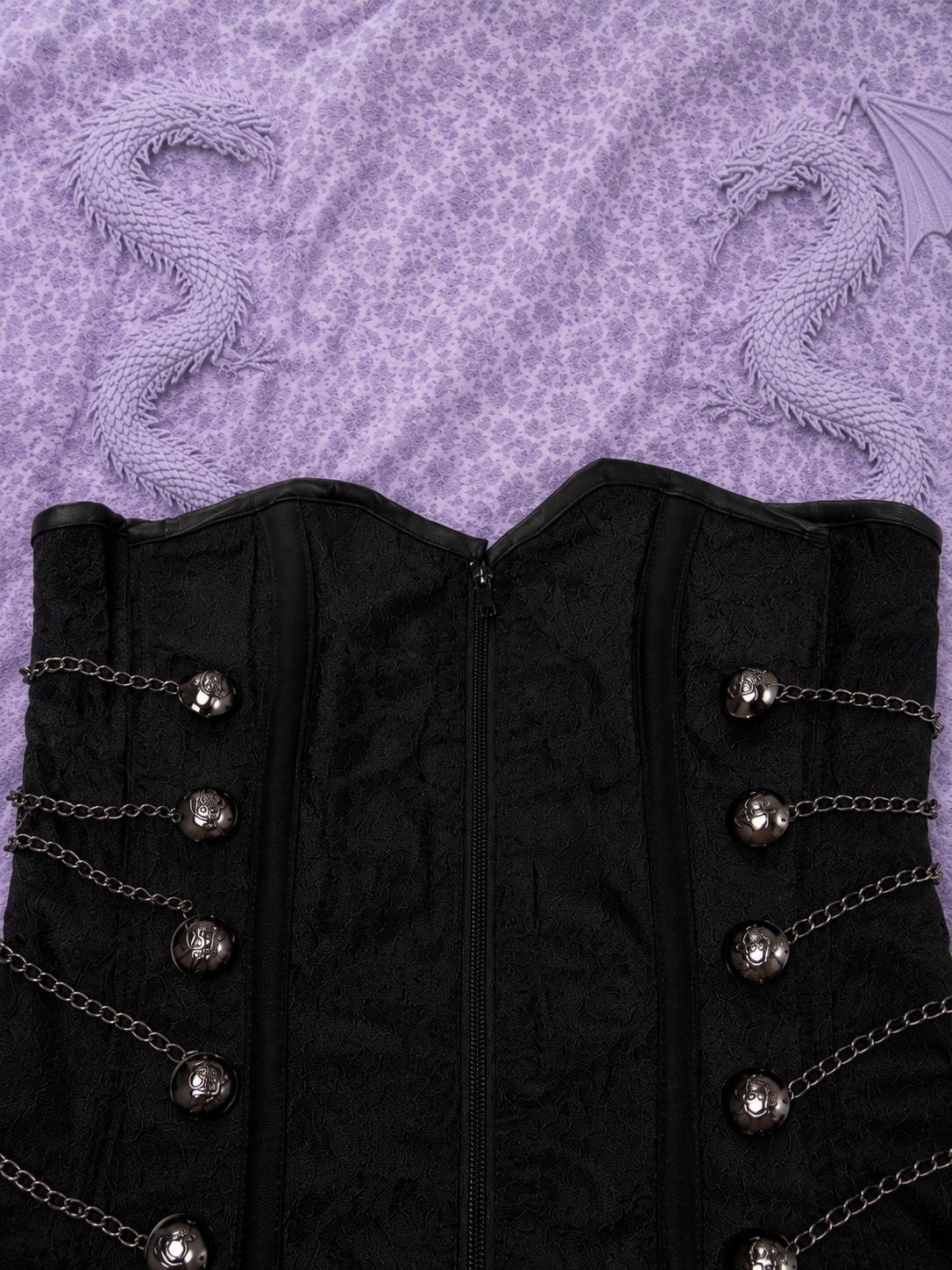 Spirit Top Nero con Catene e Dettagli Metallici | Nuovo con Cartellino XS/S