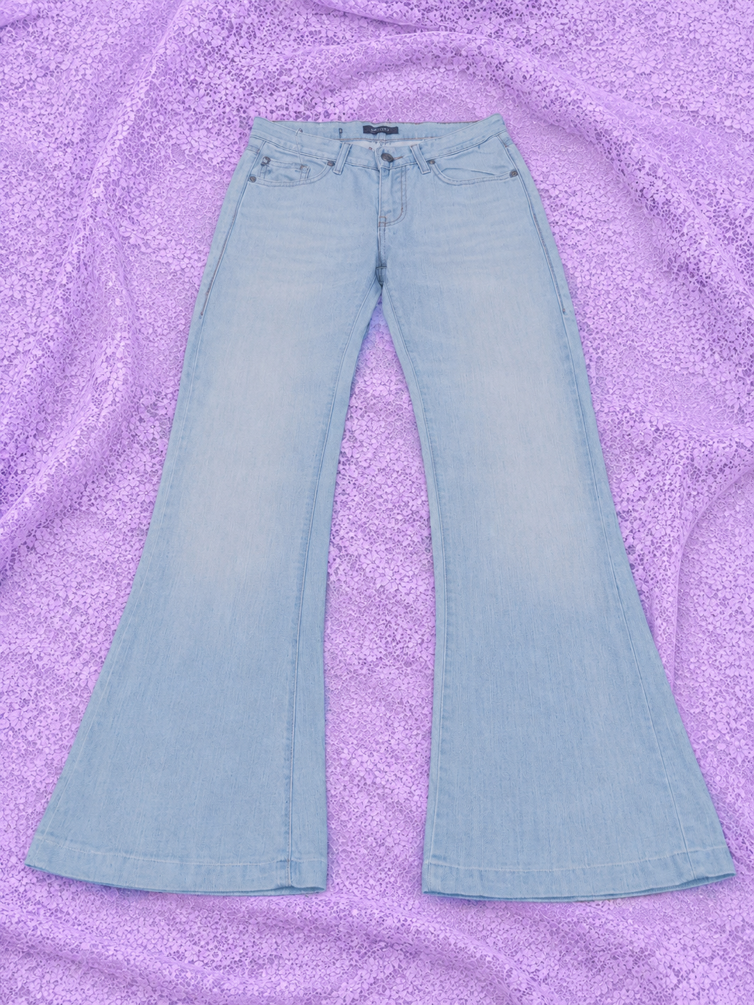 Jeans Flare Y2K Rock & Republic Azzurro Chiaro Donna | Bootcut Vintage Low Rise Anni 2000