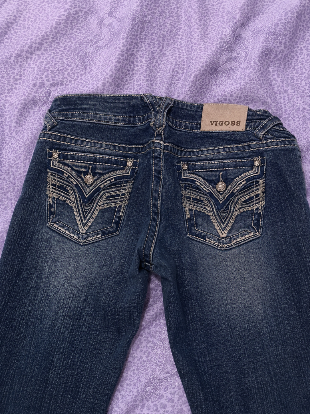 Jeans Vigoss Bootcut Y2K Donna – Denim Blu Elasticizzato a Vita Bassa