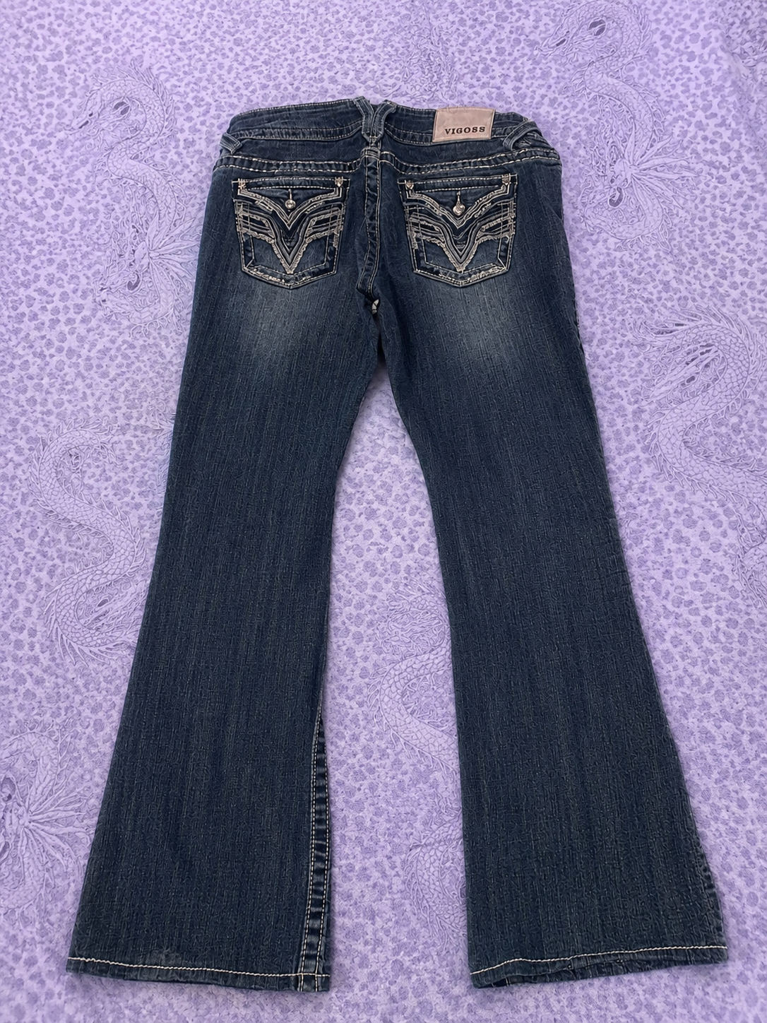 Jeans Vigoss Bootcut Y2K Donna – Denim Blu Elasticizzato a Vita Bassa
