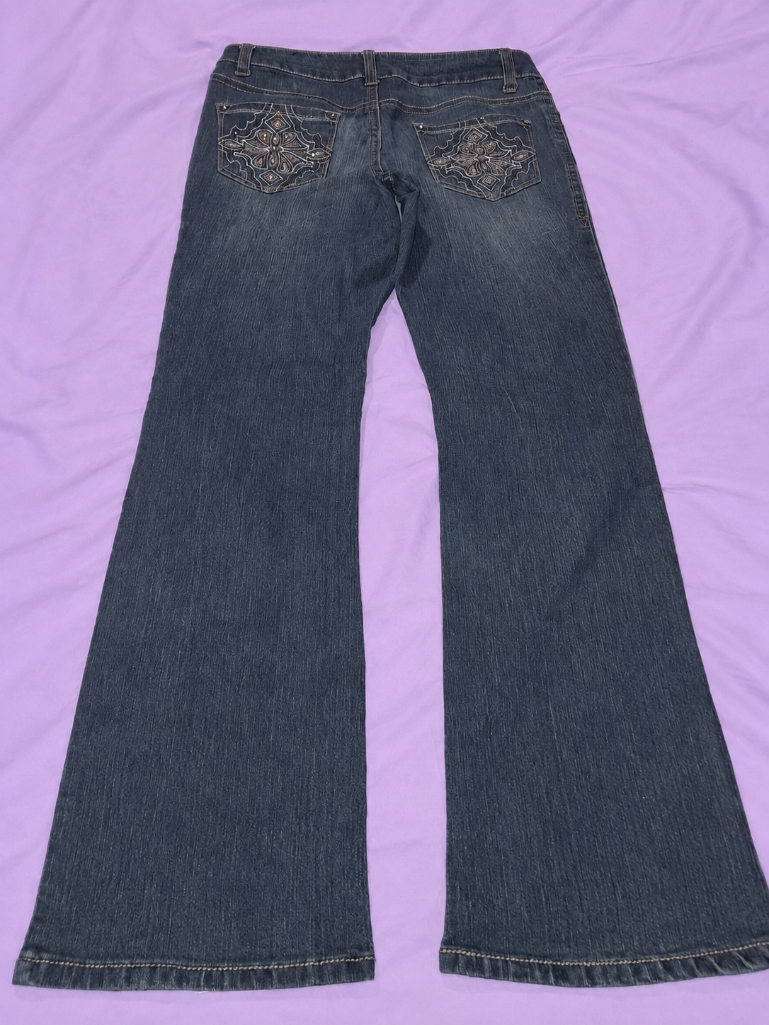 Faded Glory Embroidered Flare Jeans – Size 10