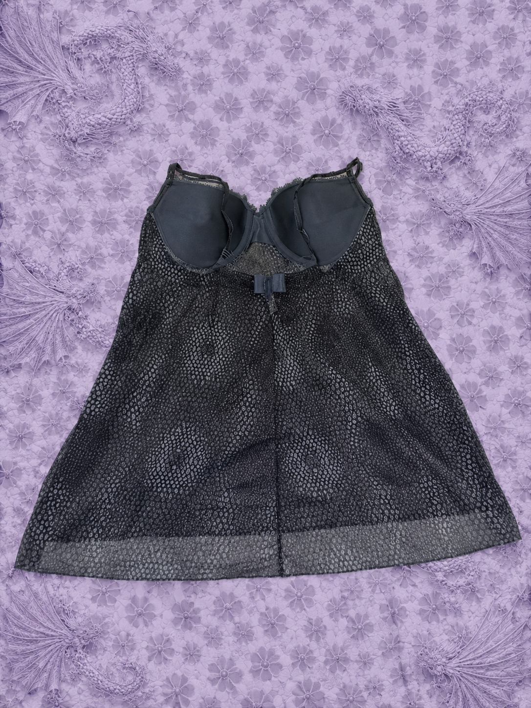 Ambrielle Top Donna Y2K Blu Scuro in Tulle con Coppe Imbottite e Spalline Regolabili
