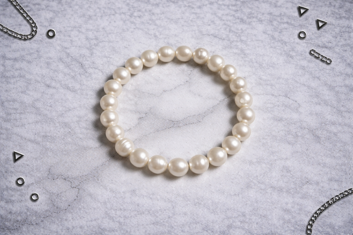 Bracciale in Perle d’Acqua Dolce Elasticizzato – Stile Minimal Elegante