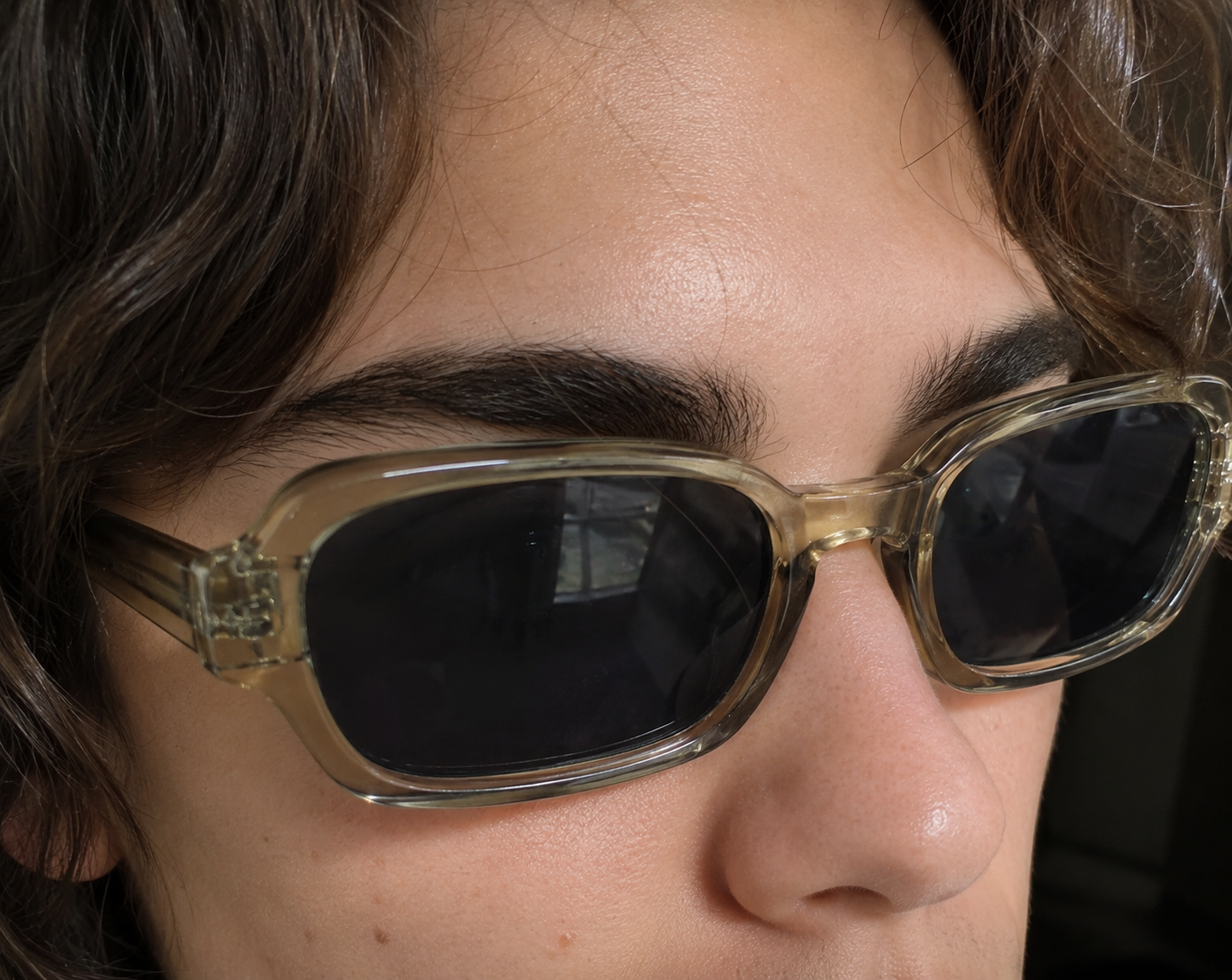 Occhiali da Sole Solo Solis Y2K Rettangolari Trasparenti – Lenti Grigie UV400 Unisex