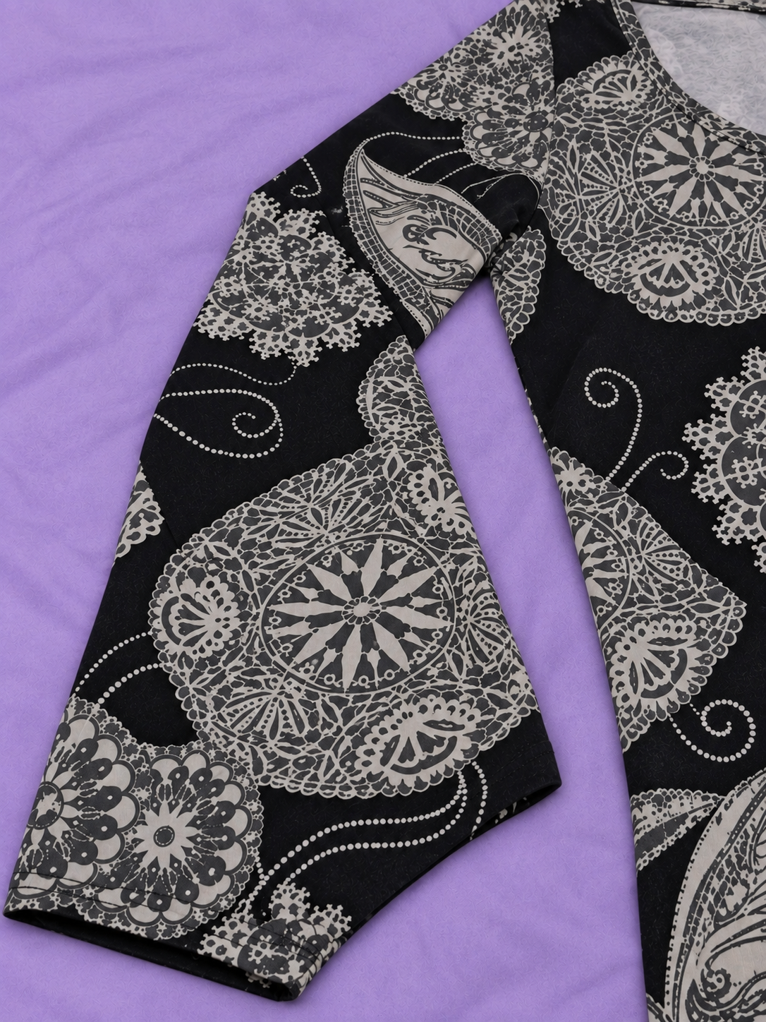 Just Cavalli Y2K Top XS Black & White Long Sleeve