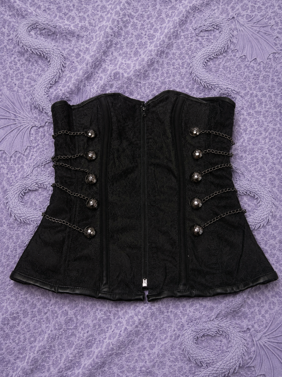 Spirit Top Nero con Catene e Dettagli Metallici | Nuovo con Cartellino XS/S