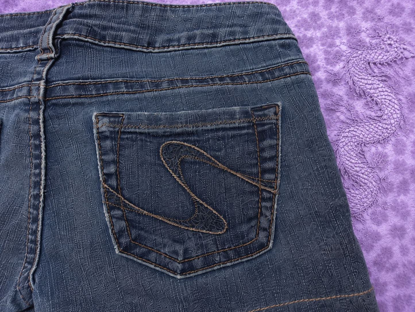 Silver Jeans Shorts Donna XS Blu Denim Y2K Vita Bassa Vintage
