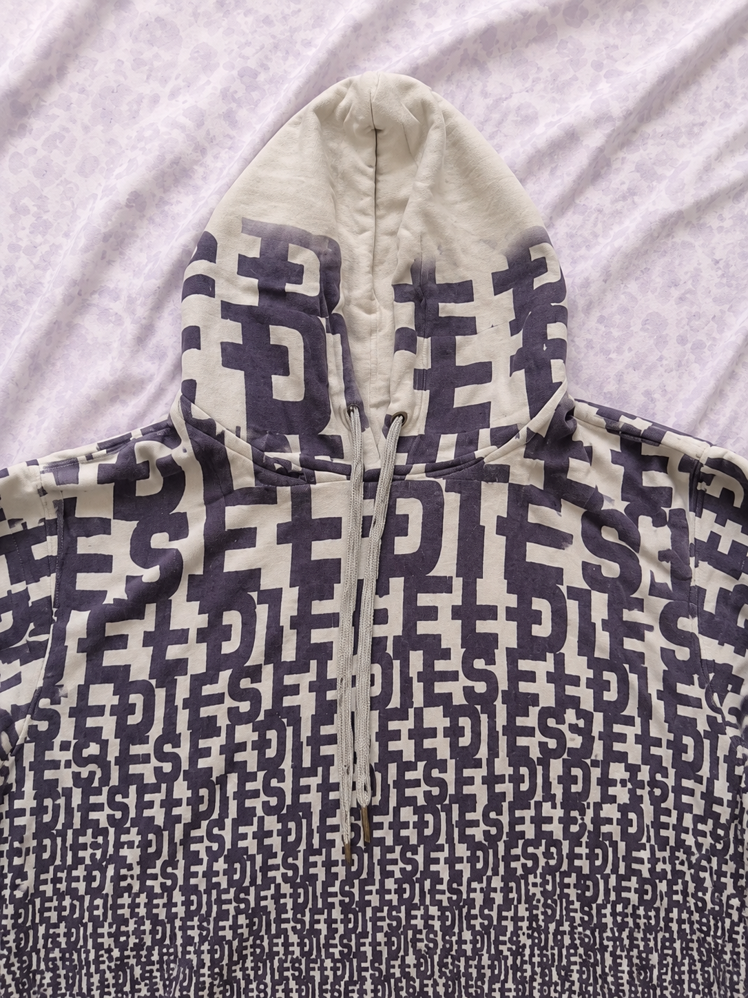 Felpa Diesel Vintage Y2K Donna con Cappuccio – Logo All Over