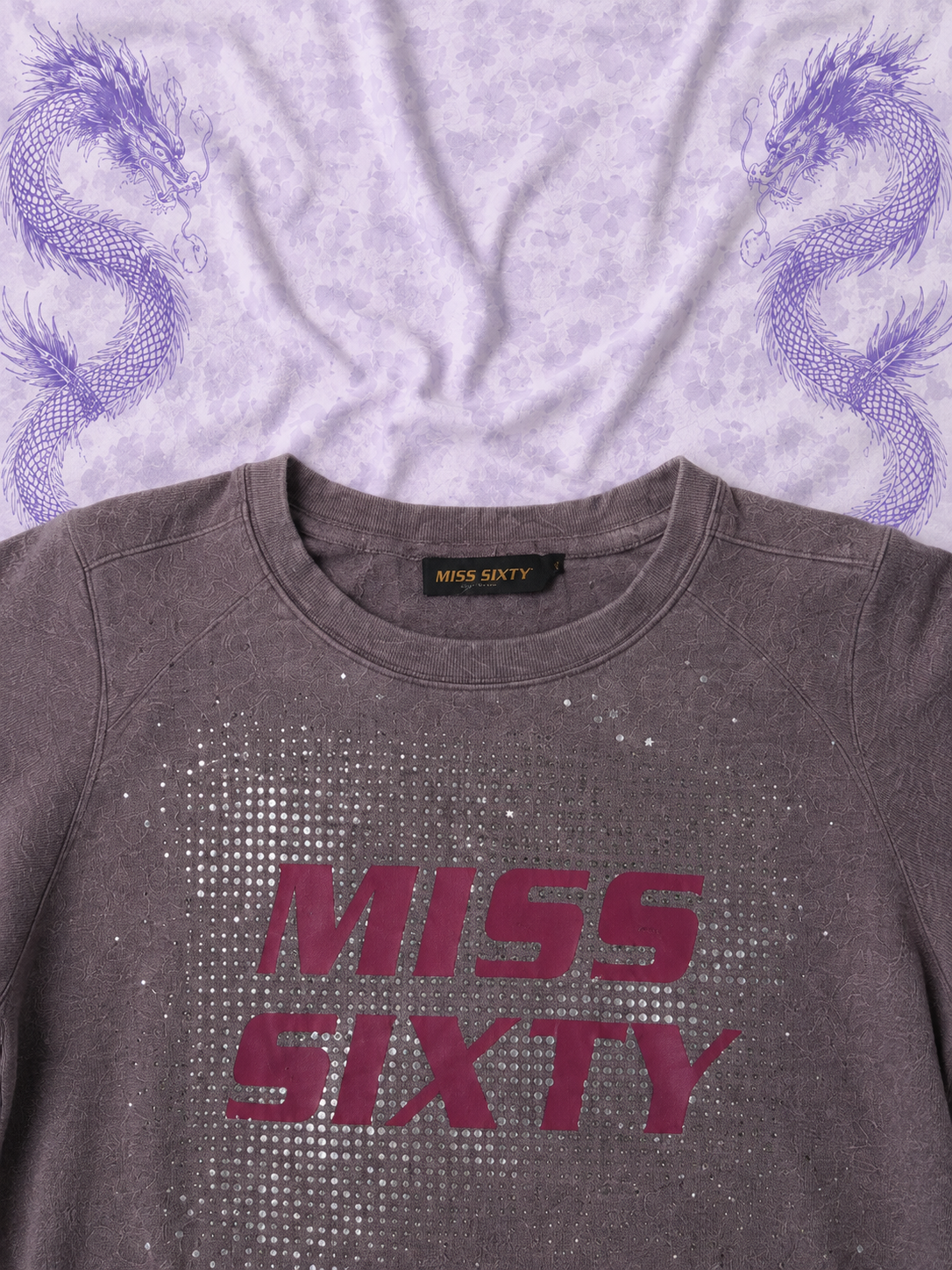 Felpa Miss Sixty Donna Grigio Malva con Logo e Zip Laterale – Taglia S