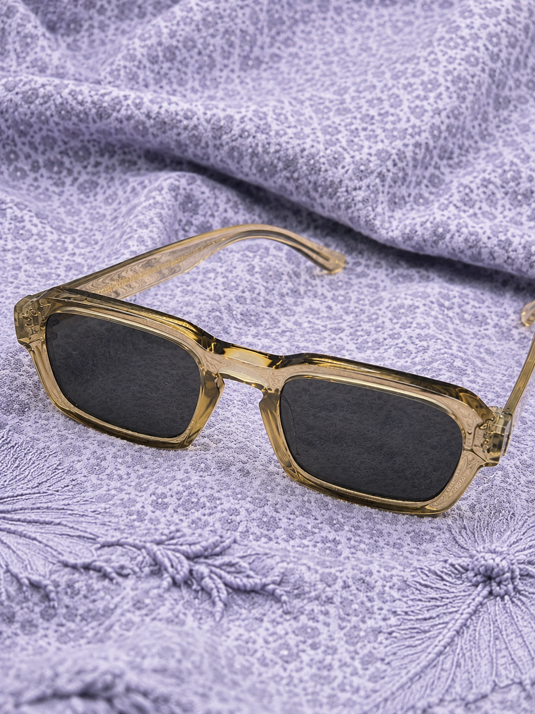 Occhiali da Sole Solo Solis Y2K Rettangolari Trasparenti – Lenti Grigie UV400 Unisex