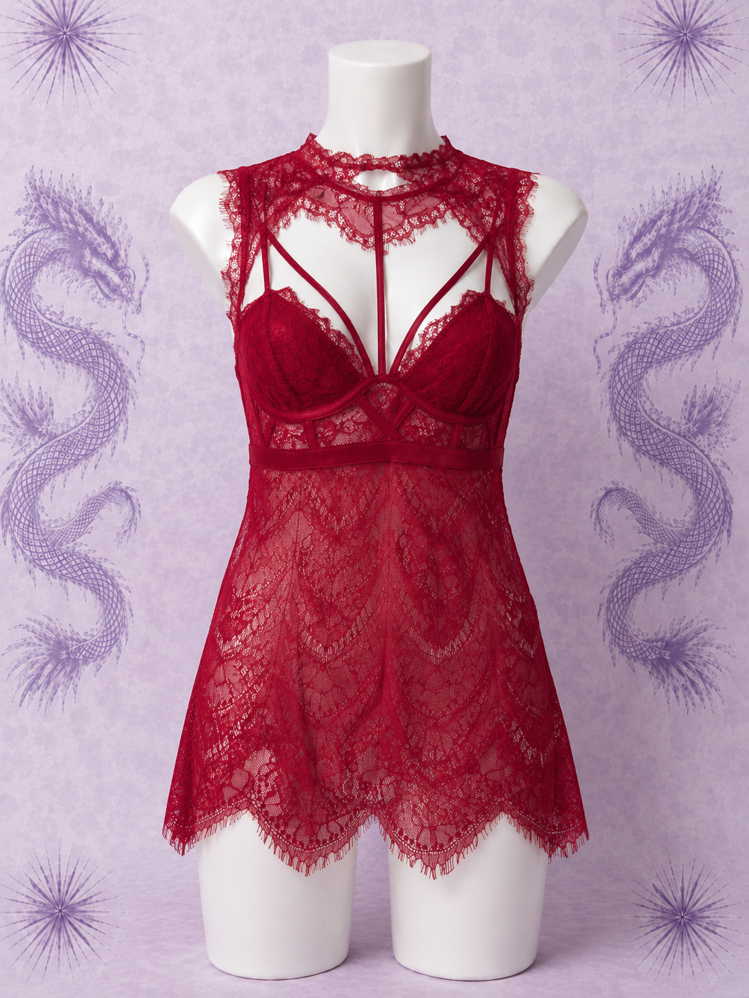 Top Rosso in Pizzo HERA Collection Y2K Gothic – Taglia M – Nuovo con Cartellino