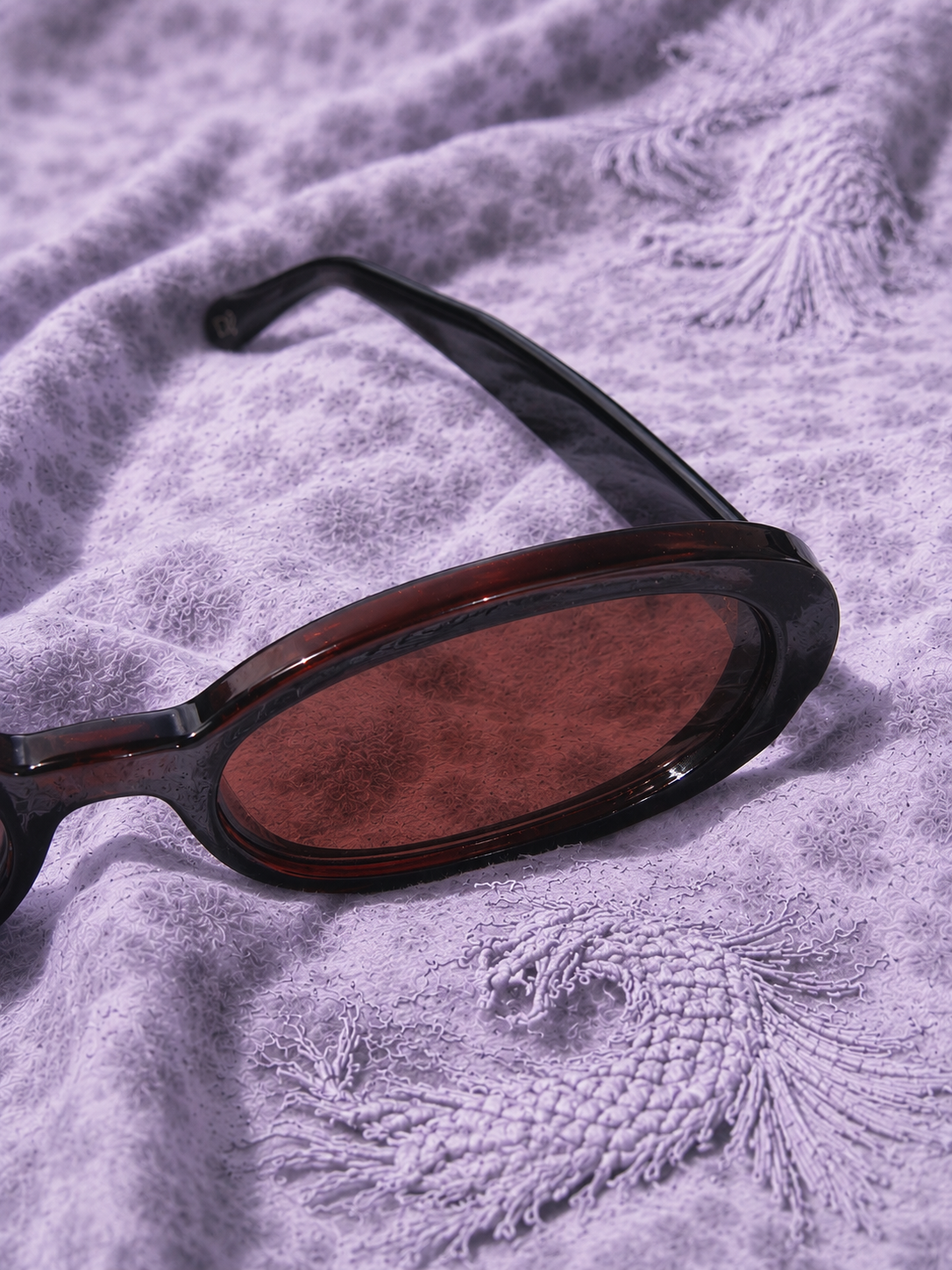 Occhiali da Sole Solo Solis Y2K Ovali – Lenti Marroni UV400 e Montatura Dark Cherry