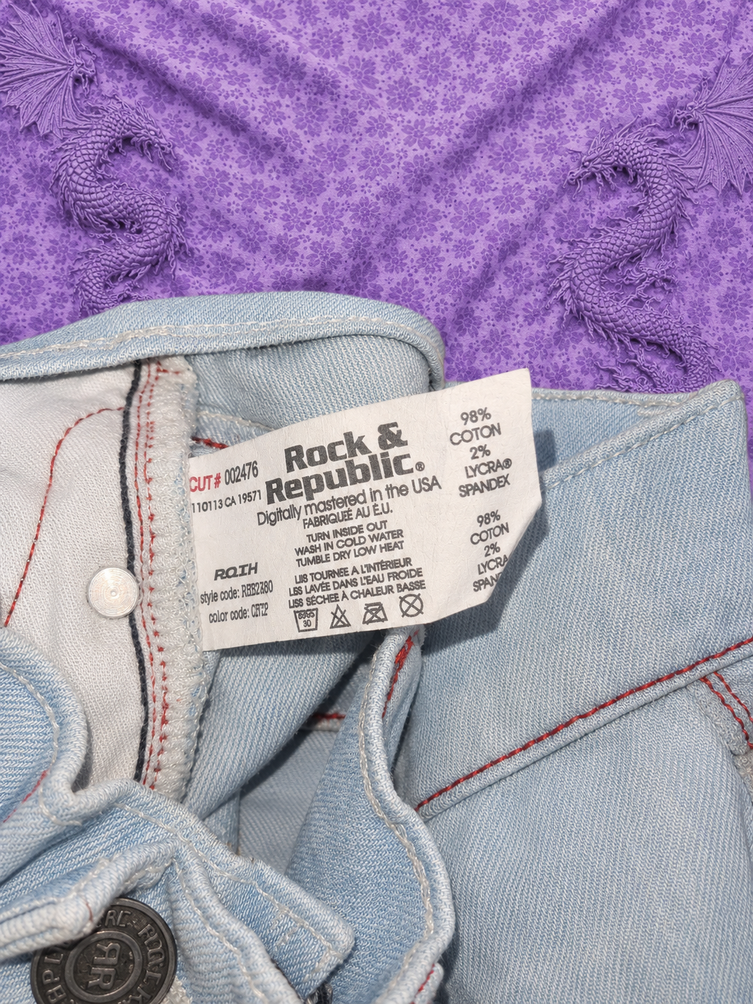 Jeans Donna a Zampa Chiari Rock & Republic Stile Y2K Flare