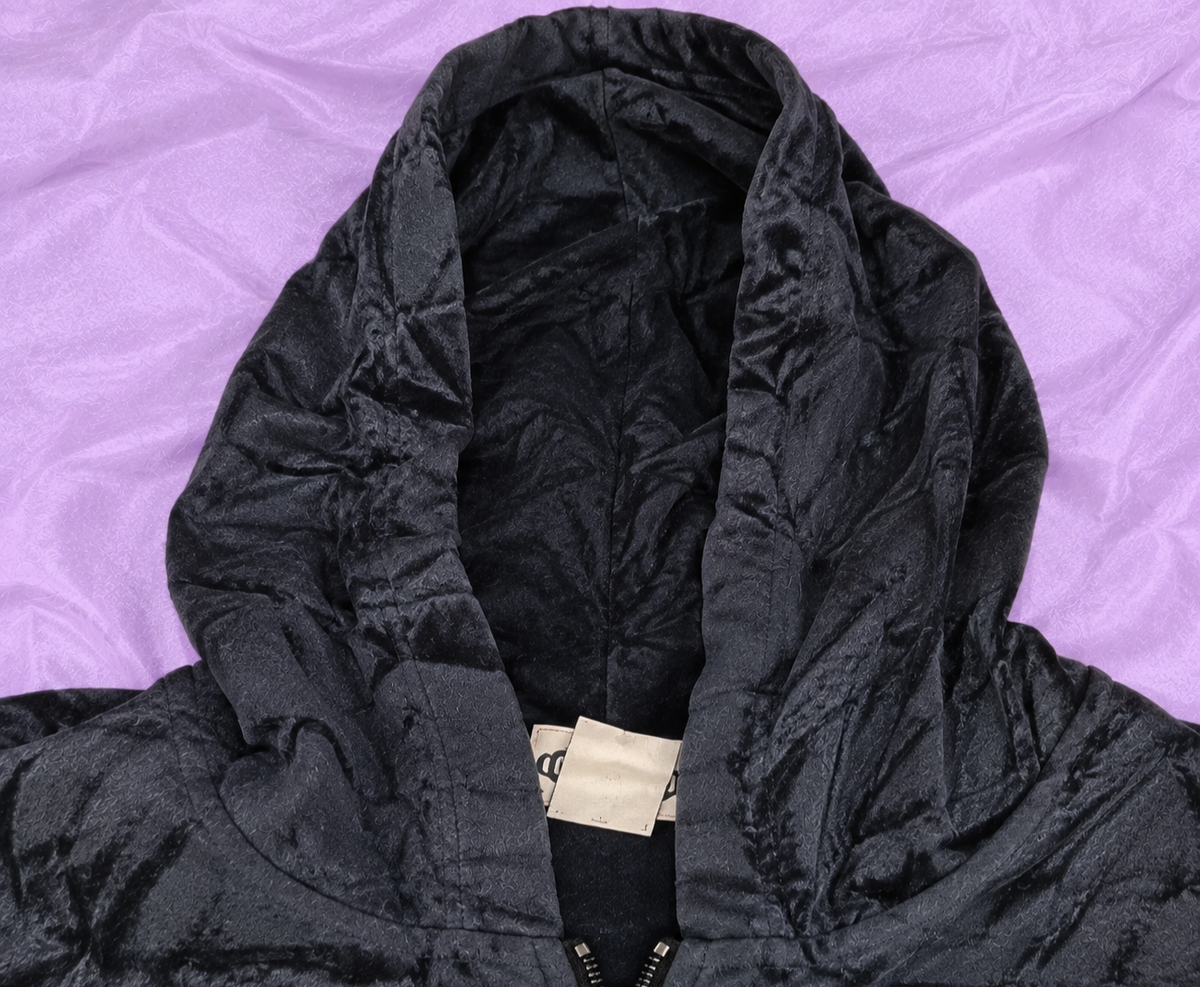 Brooklyn Bailey Crushed Zip Hoodie with Floral Graphic – Y2K Style
