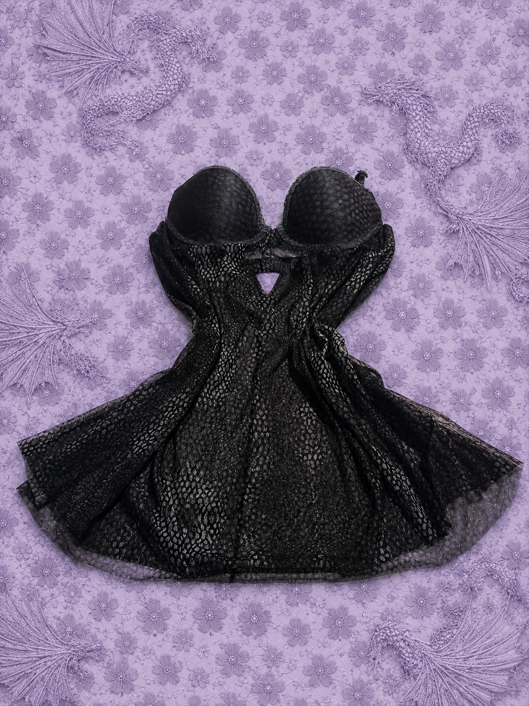Ambrielle Top Donna Y2K Blu Scuro in Tulle con Coppe Imbottite e Spalline Regolabili