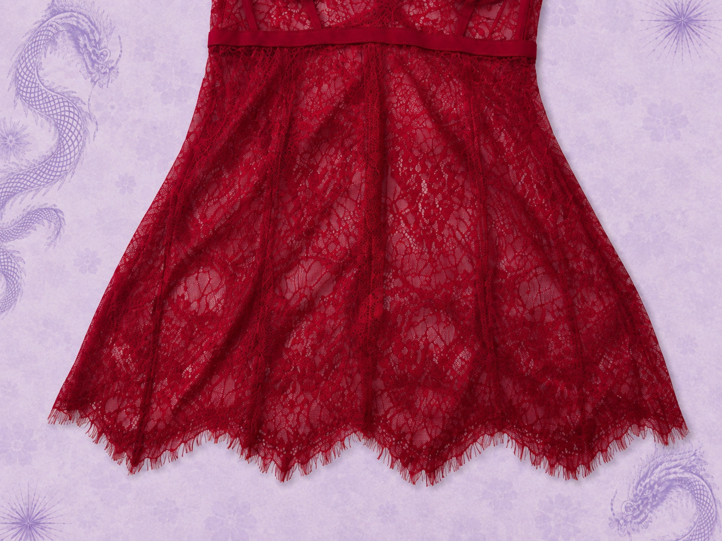 Top Rosso in Pizzo HERA Collection Y2K Gothic – Taglia M – Nuovo con Cartellino