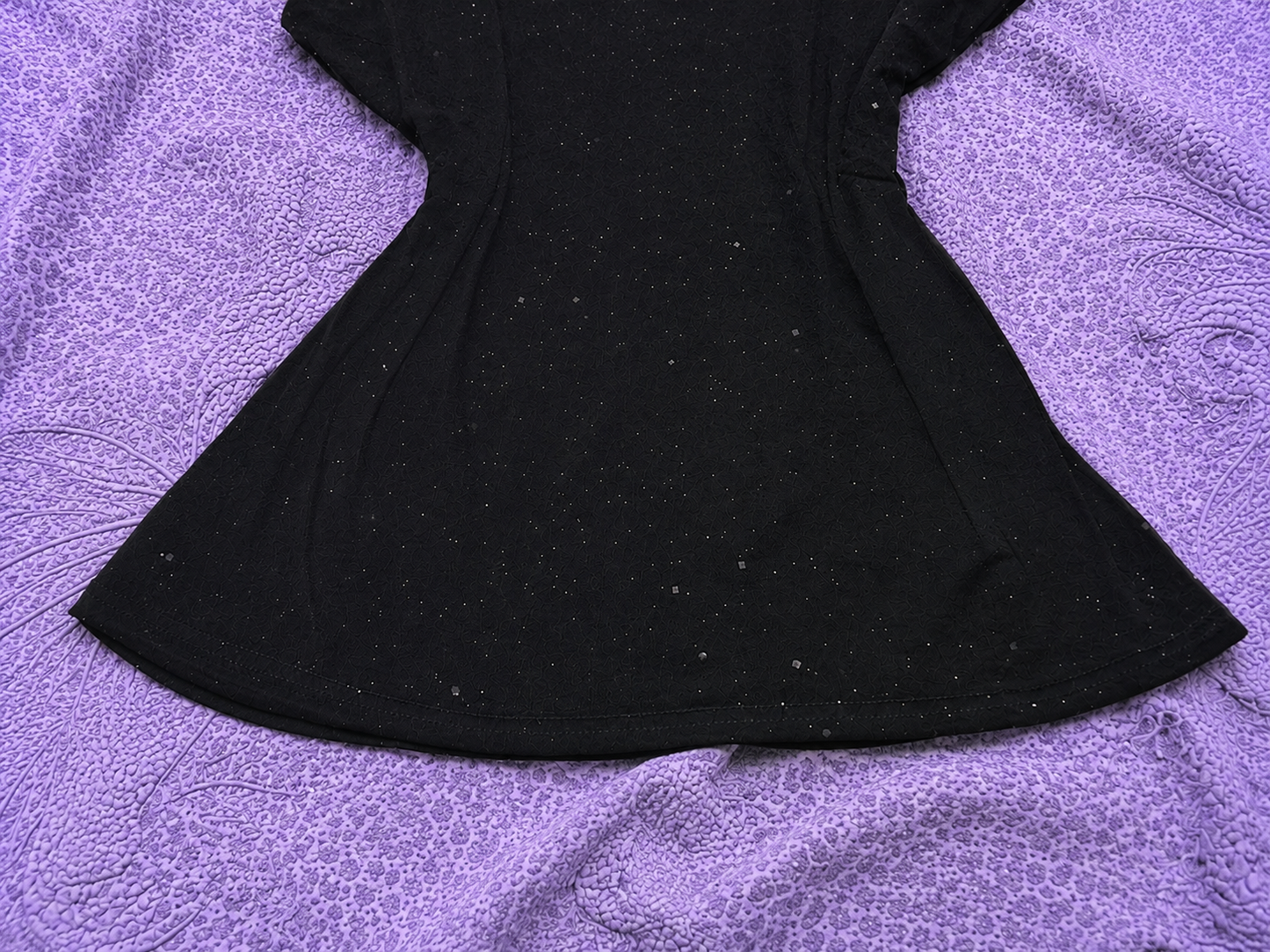 Top Nero con Strass Y2K Donna Taglia L – Canotta Elegante Glitter Elasticizzata
