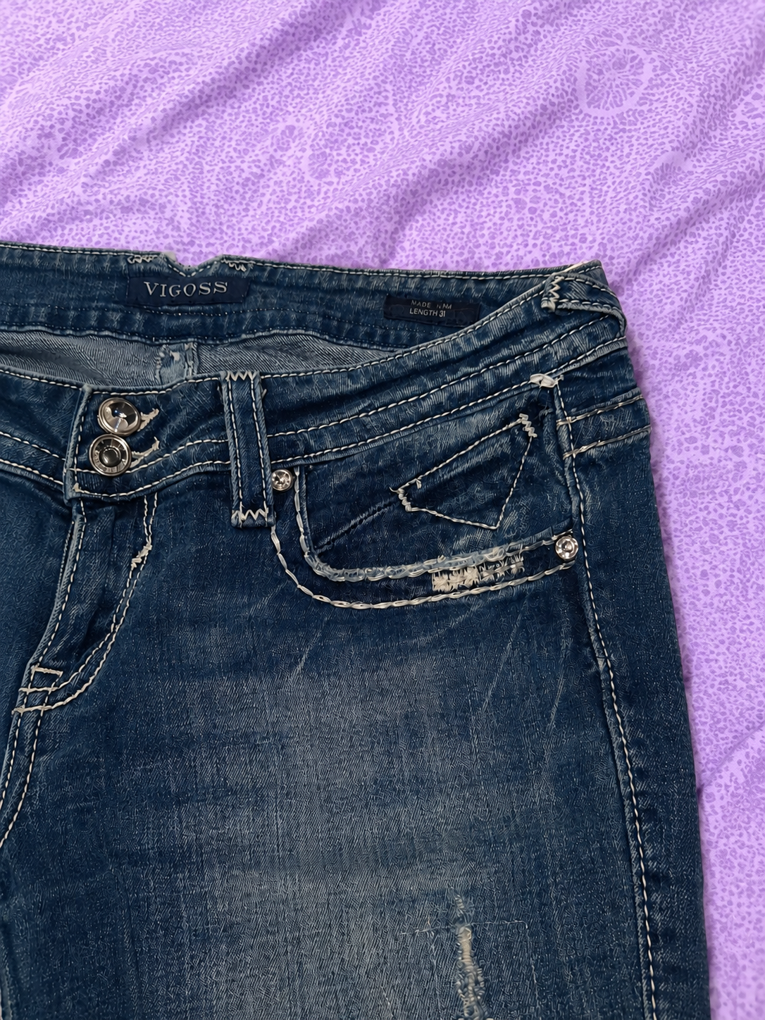 Jeans Vigoss Bootcut Y2K Donna – Denim Blu Elasticizzato a Vita Bassa