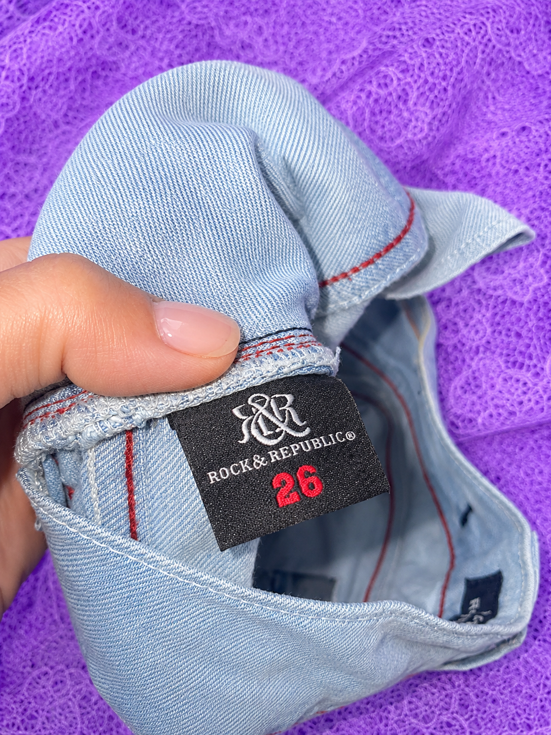 Jeans Flare Y2K Rock & Republic Azzurro Chiaro Donna | Bootcut Vintage Low Rise Anni 2000