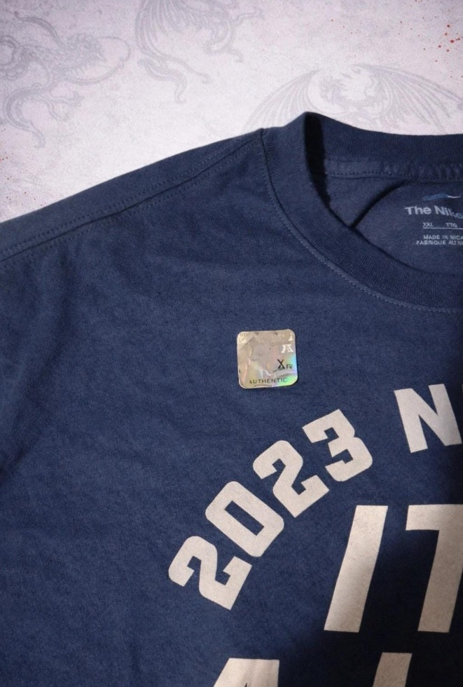 Nike NFL Dallas Cowboys NFC East Champions T-Shirt Uomo XXL Blu Navy Y2K Streetwear