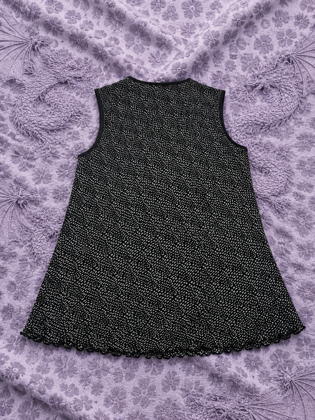 Top Taifun Nero Fantasia Smanicato Donna | Taglio Svasato Elegante Casual