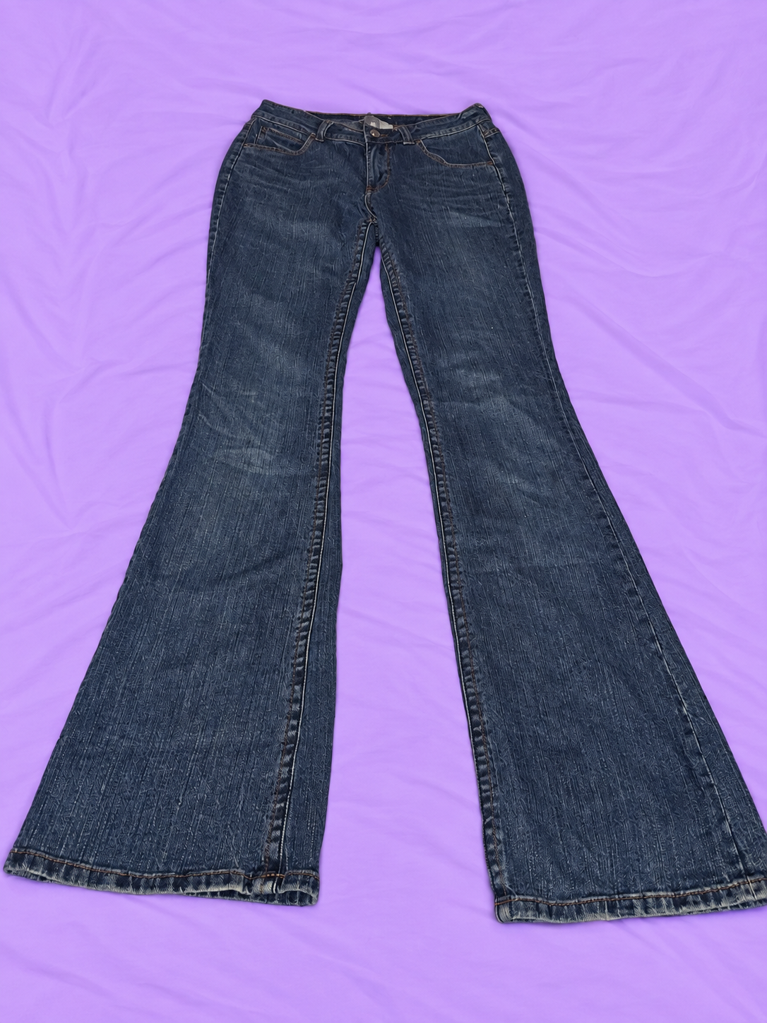 Chico’s Platinum Flare Jeans with Rhinestone Embroidery – Size 00 Tall