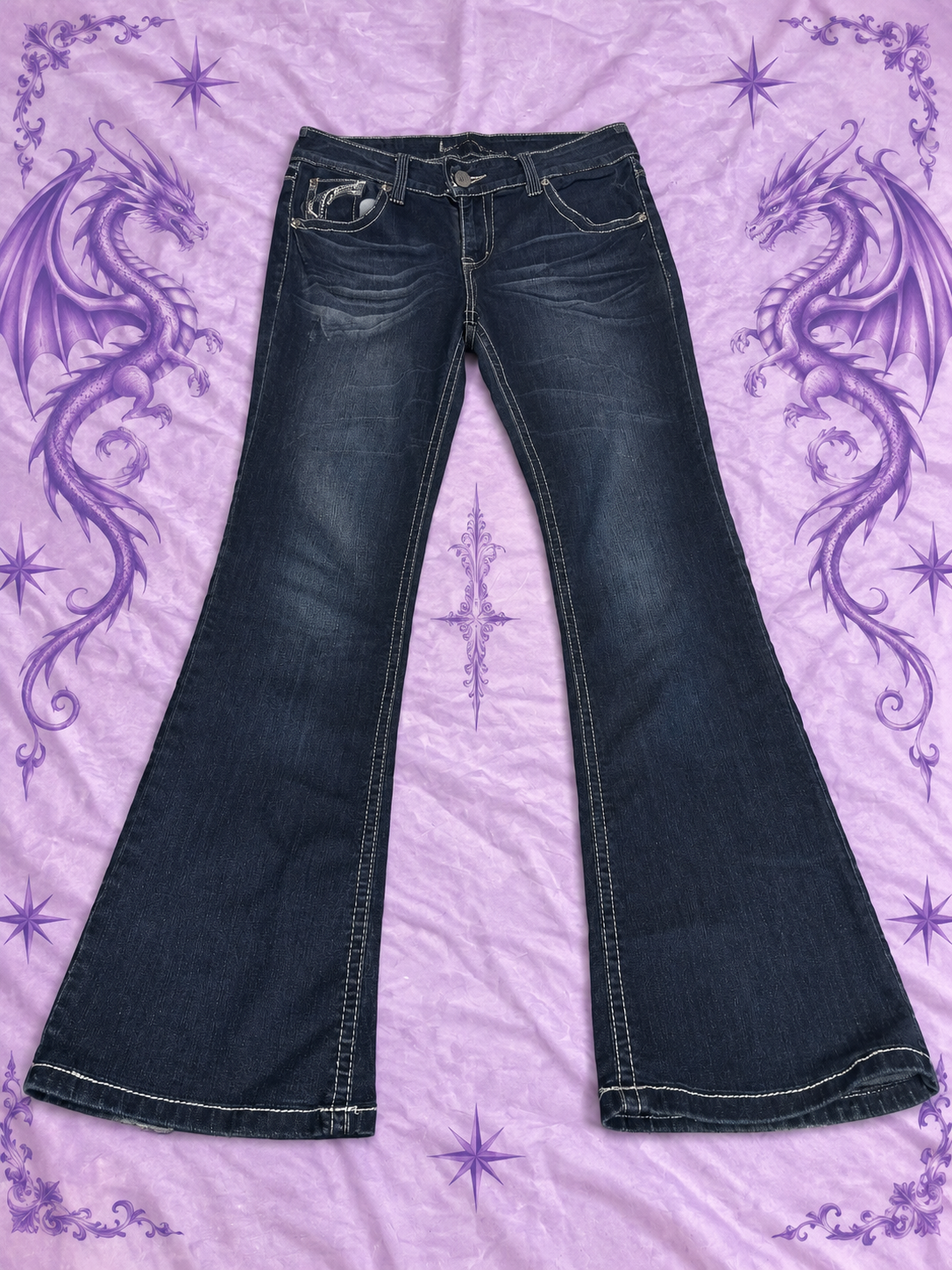 Jeans Araya Y2K de tiro bajo estilo flare para mujer