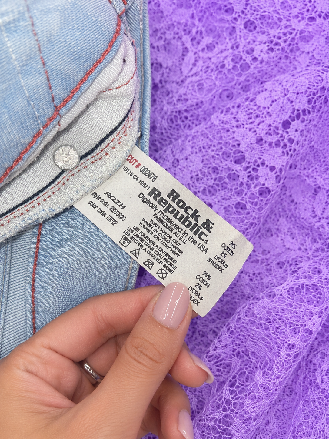Jeans Flare Y2K Rock & Republic Azzurro Chiaro Donna | Bootcut Vintage Low Rise Anni 2000