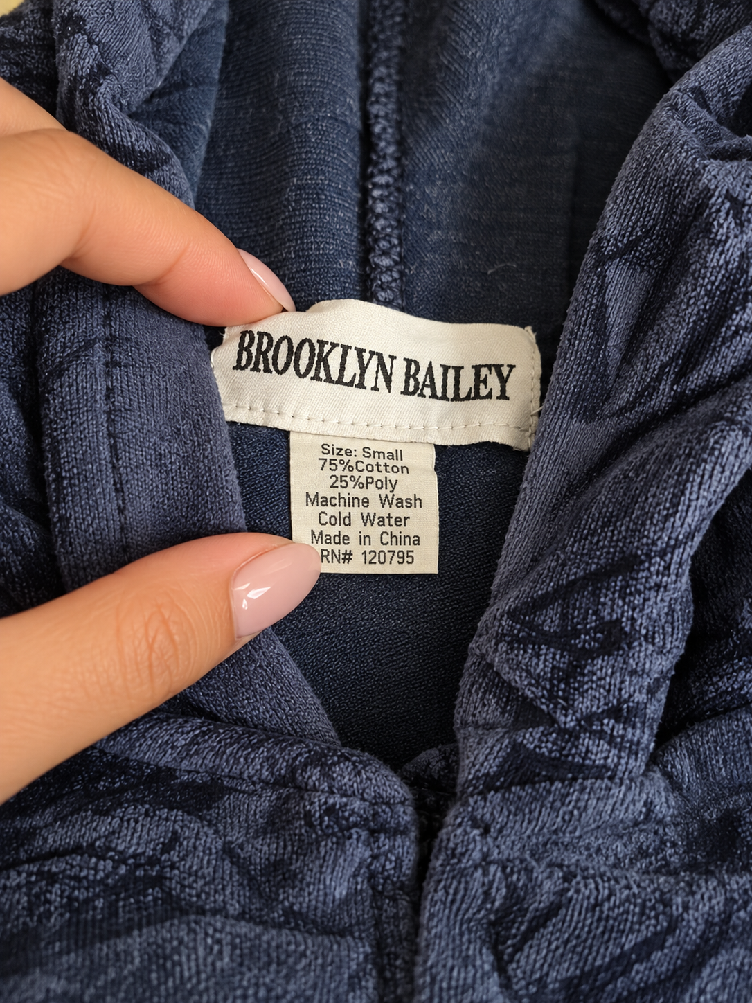 Brooklyn Bailey Crushed Zip Hoodie with Floral Graphic – Y2K Style