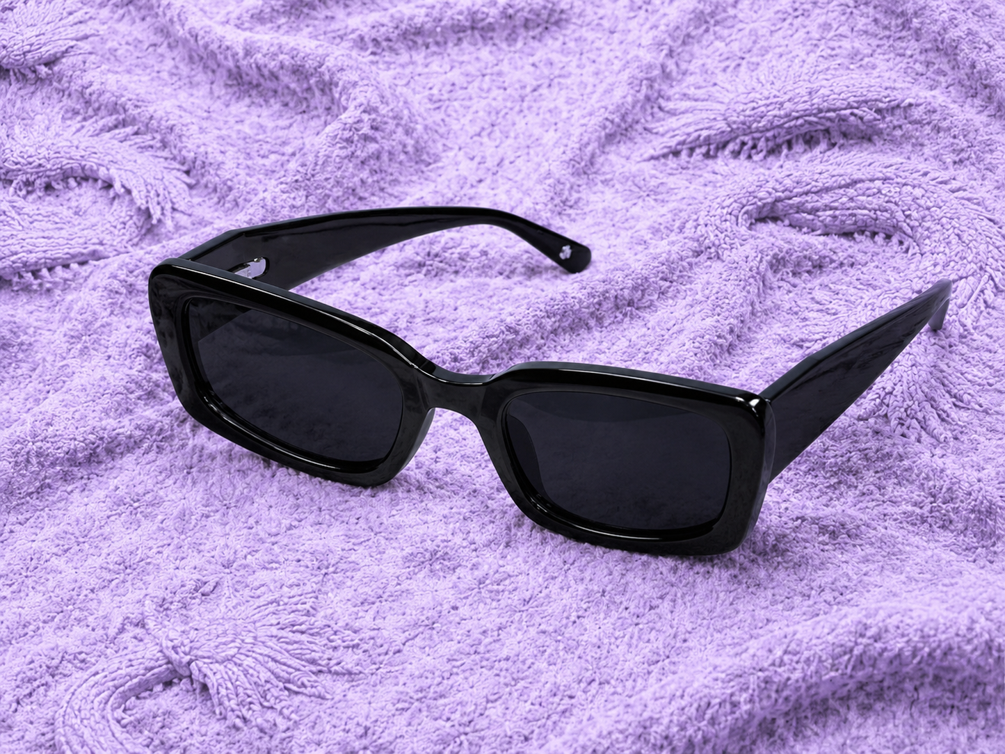Occhiali da Sole Y2K Neri Rettangolari UV400 – Stile Streetwear Vintage Anni 2000