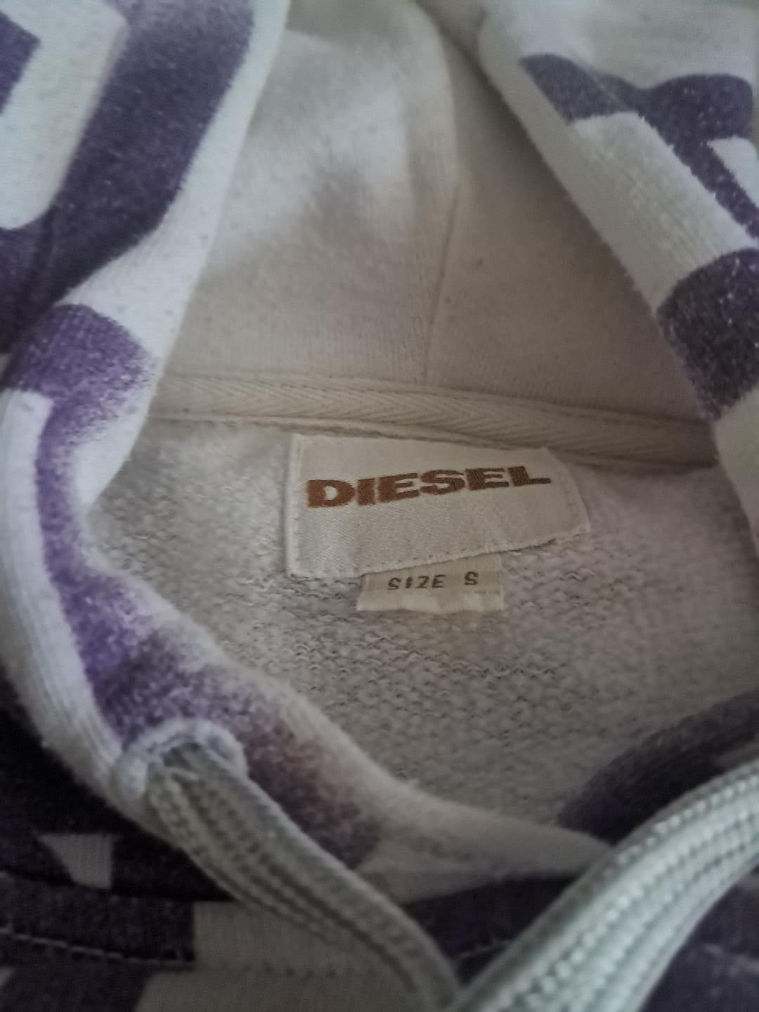 Felpa Diesel Vintage Y2K Donna con Cappuccio – Logo All Over